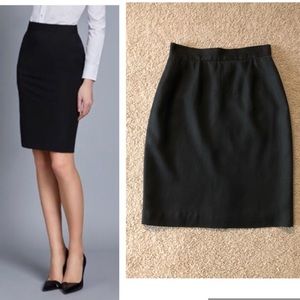 Vintage Barry Bricken Mark Shale Skirt 10 Linen Wool Pencil